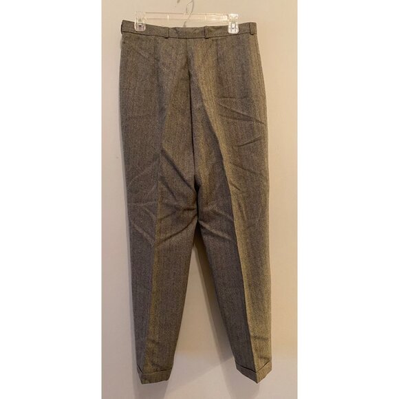 Giorgio Sant Angelo Mens Herringbone Wool Dress Pants Size 34 Gray - Picture 2 of 8